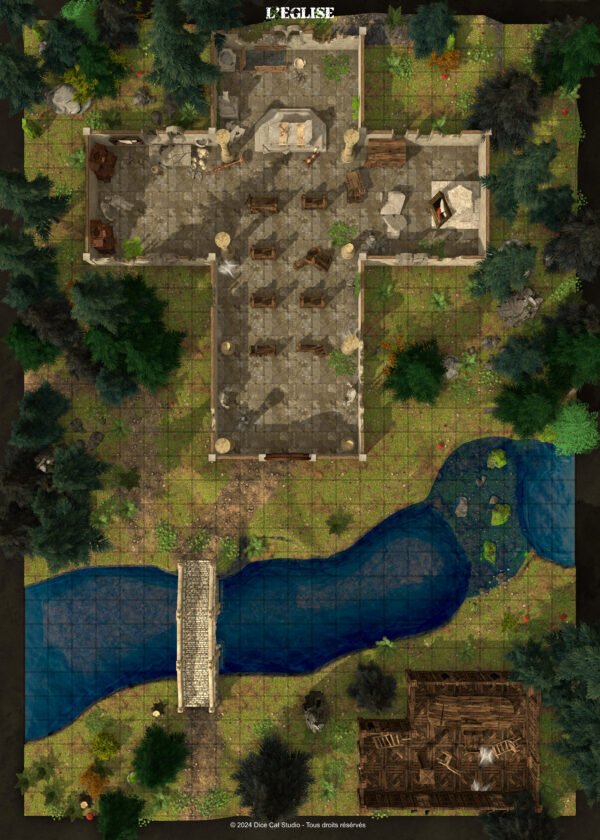 Battlemap - Eglise et son PDF de mission