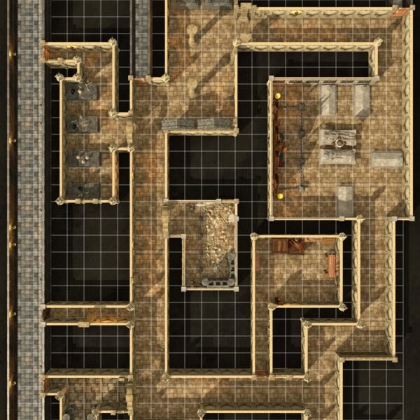 Battlemap - Les Catacombes et son PDF de mission